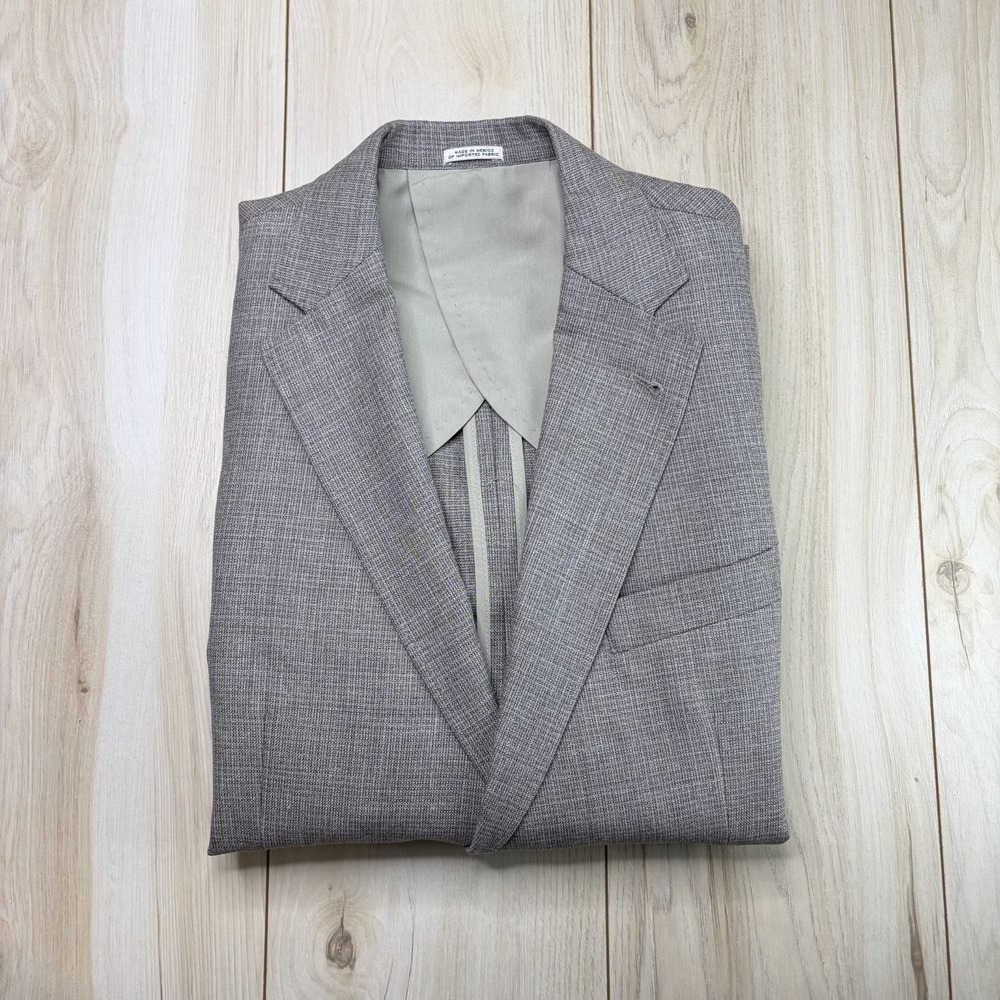 JOSEPH ABBOUD SAN Ildefonso Men's Wool Silk Linen Modern Fit Blazer 44R Beige